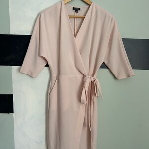 Topshop Light Pink wrap dress
